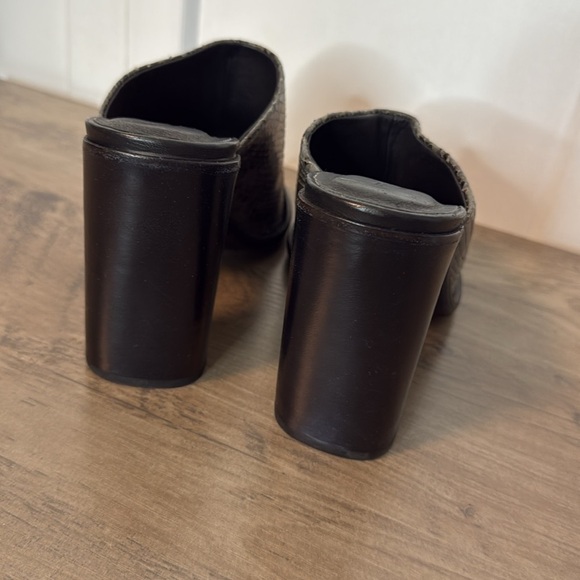 Rag & Bone Black and olive green Snake Print Mules - leather - 8 - Picture 4 of 7